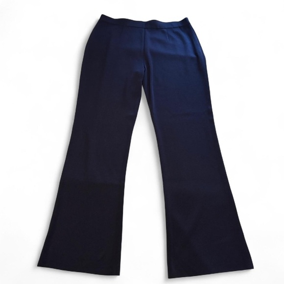 Misook Pants - Misook Knit Pull On Pants Sz XL Boot Cut Navy Stretch Work Office Professional